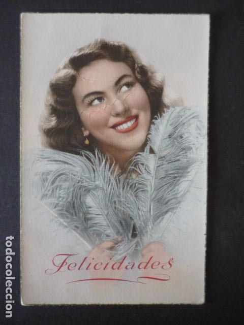 Postales: MUJER CON PLUMAS POSTAL