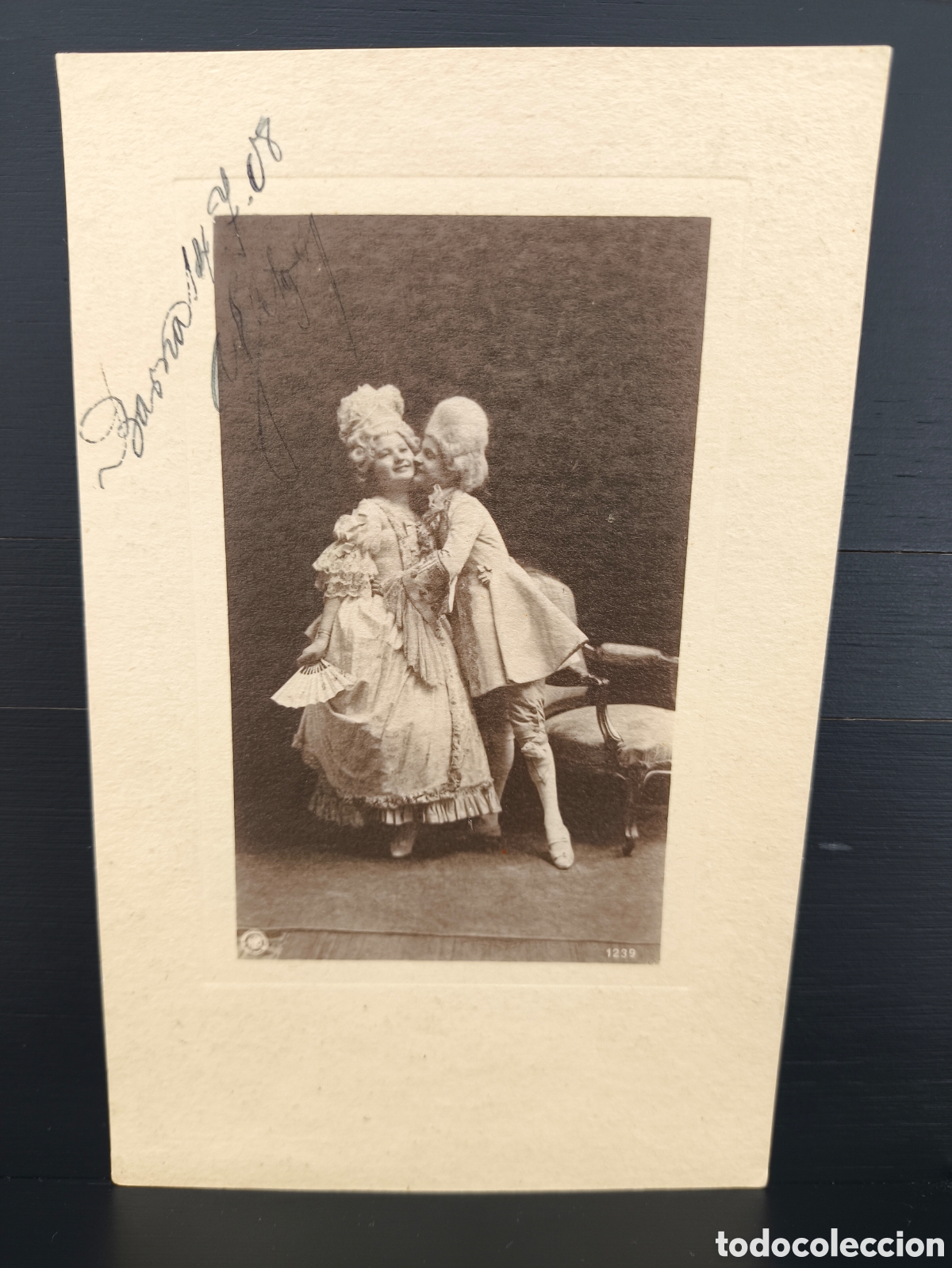 Postales: Antigua postal fotogr&aacute;fica escena artistas &oacute;pera teatro Barroco Rococ&oacute; rom&aacute;ntica fantas&iacute;a art&iacute;stica
