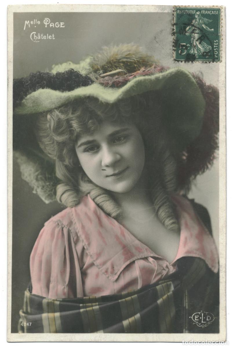 Postales: Actriz PAGE, Mlle._ELD. 4247. Ch&acirc;telet. Photo Reutlinger