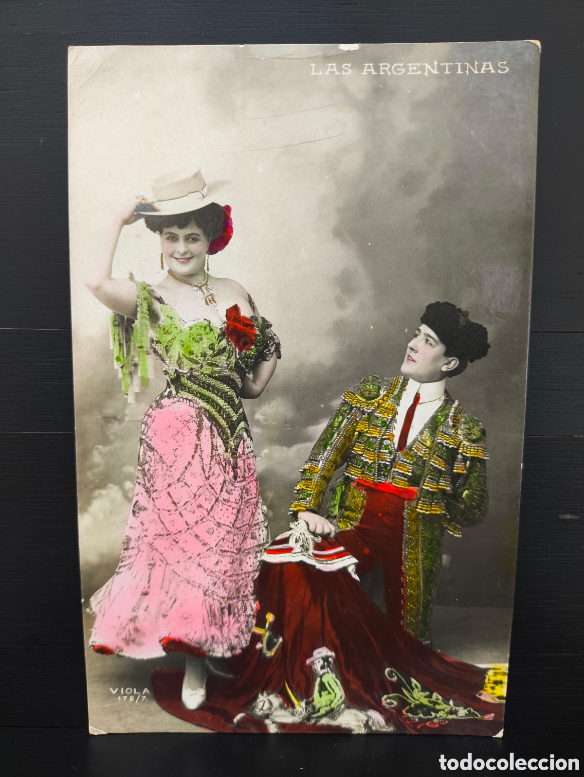 Postales: Antigua postal fotogr&aacute;fica coloreada artistas Las Argentinas Mar&iacute;a Cores&nbsp;y Olimpia d'Avigny 1908