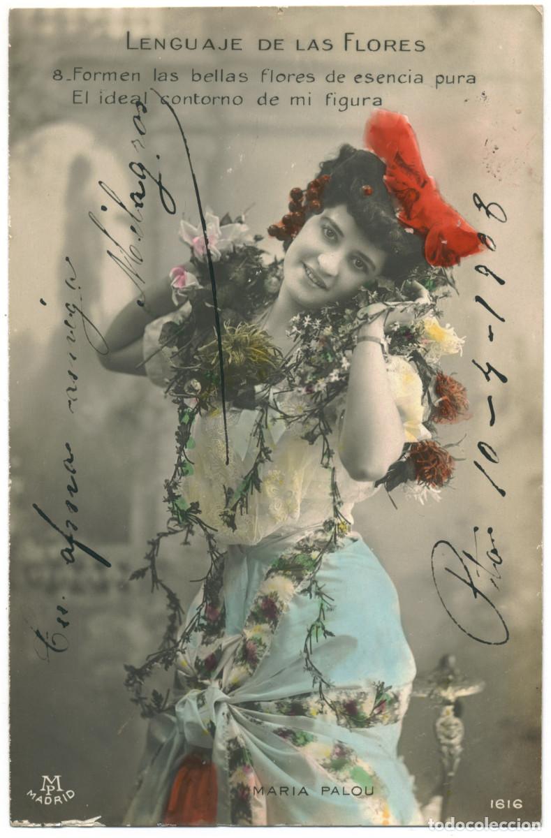 Postales: Actriz PALOU, Maria_MP. 1616. El lenguaje de las flores. 8