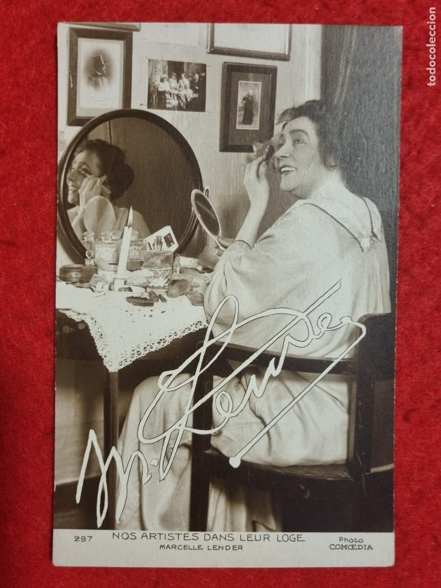 Postales: POSTAL ACTRIZ TEATRO CUPLETISTA M. LEUDE NOS ARTISTES DANS LEUR LOGE ANTIGUA ORIGINAL P2309