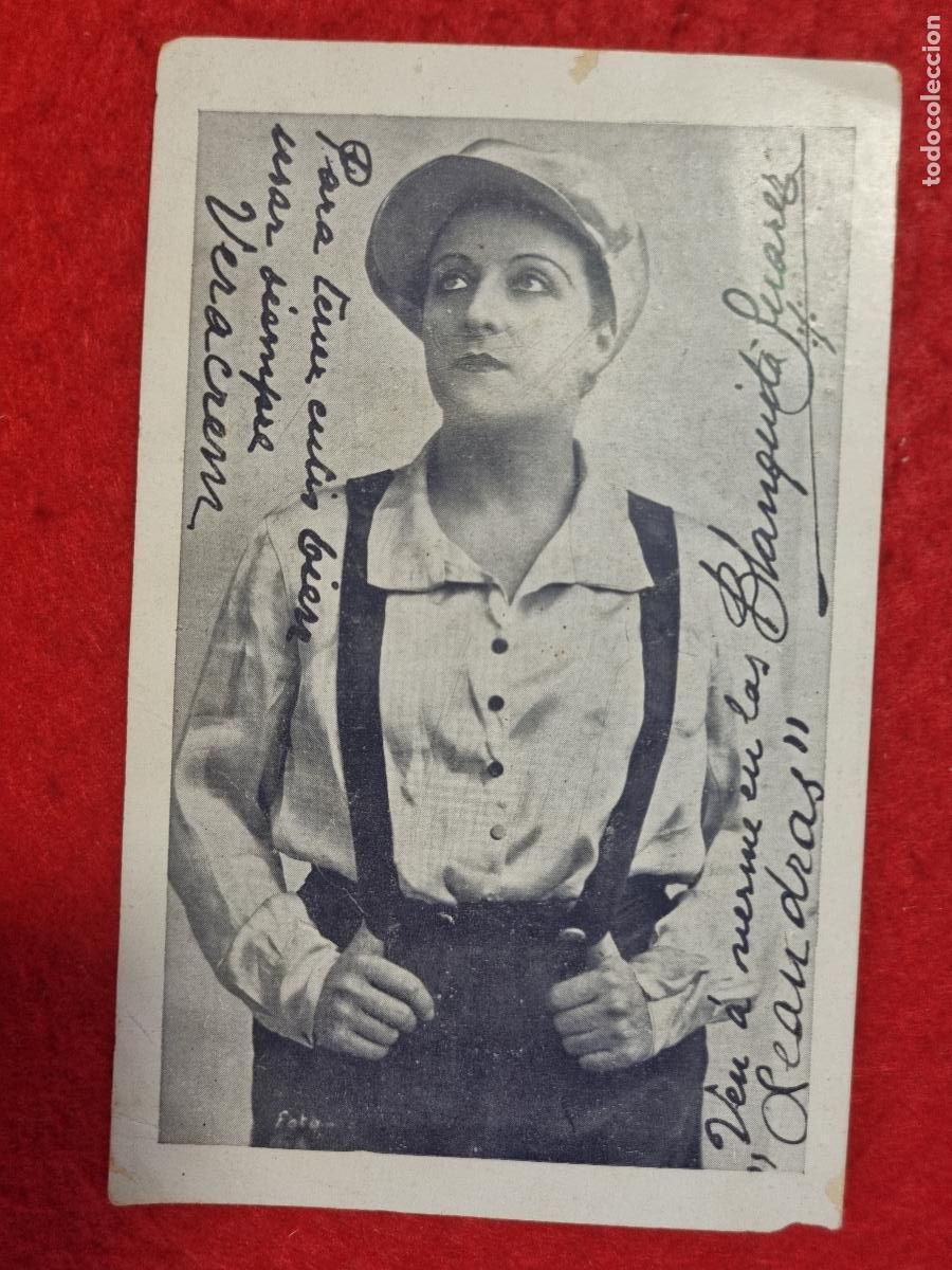 Postales: POSTAL ACTRIZ TEATRO CUPLETISTA BLANQUITA SUAREZ EN LAS LEANDRAS ANTIGUA ORIGINAL P2319