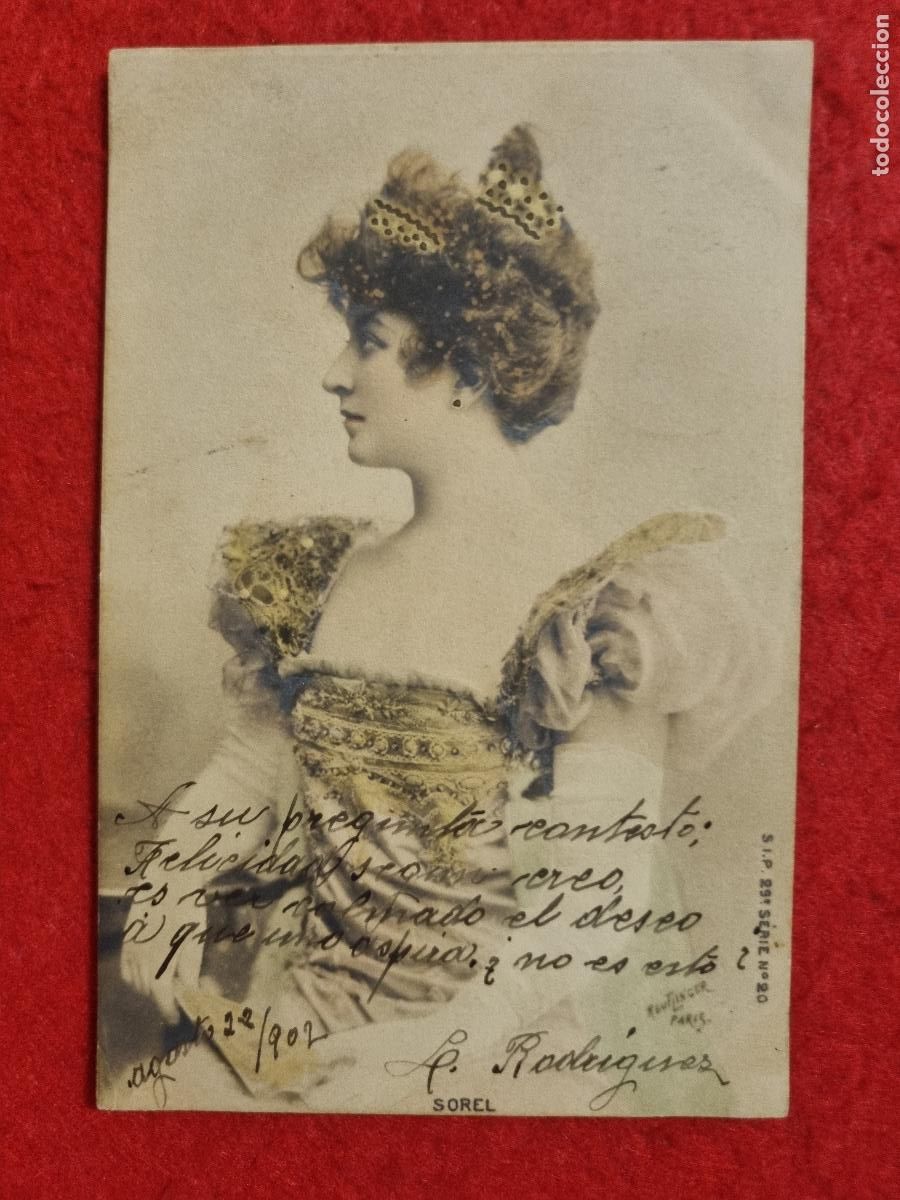 Cartoline: POSTAL ACTRIZ TEATRO CUPLETISTA SOREL ANTIGUA ORIGINAL P2343
