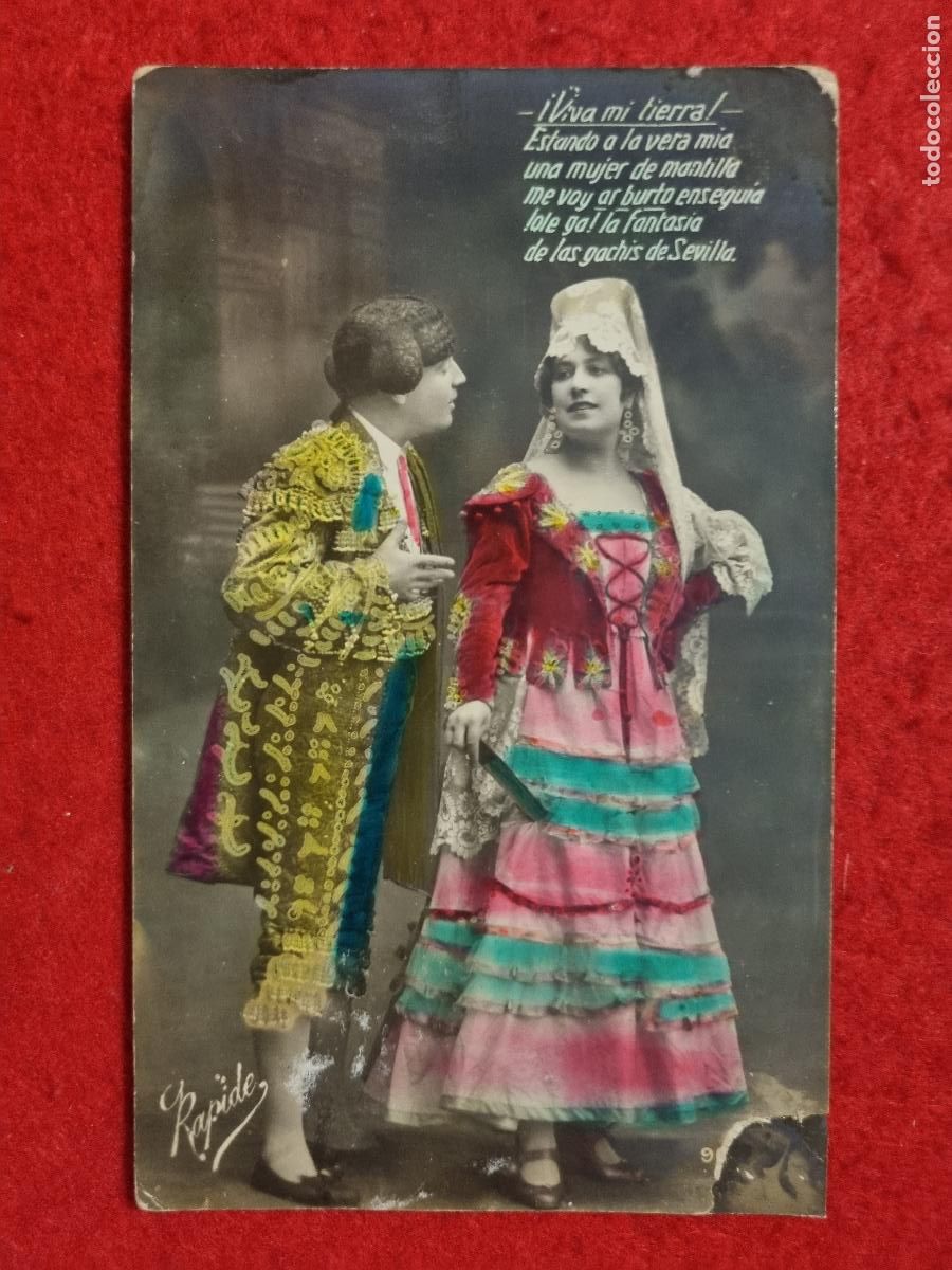 Postcards: POSTAL ACTRIZ TEATRO CUPLETISTA Y TORERO ANTIGUA ORIGINAL P2367