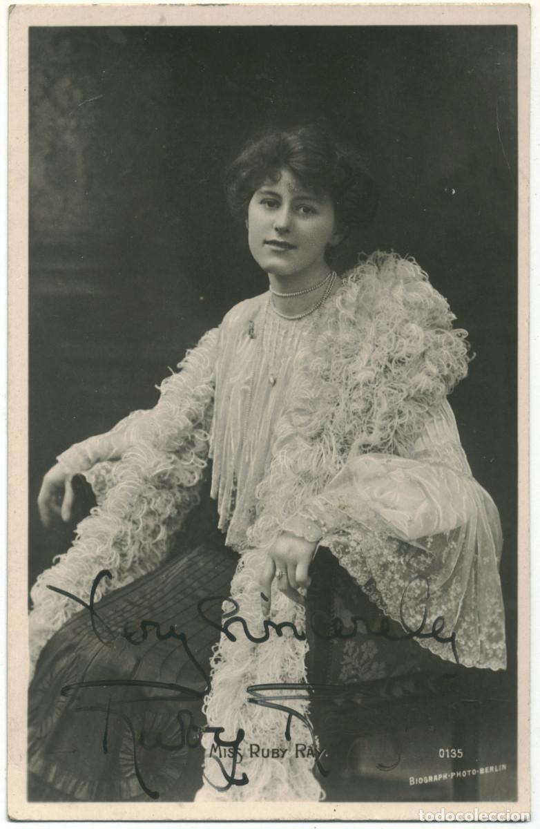 Postales: Actriz RAY, Ruby_Rotophot. 135. Photo Biograph. Signed Autograph Firmada