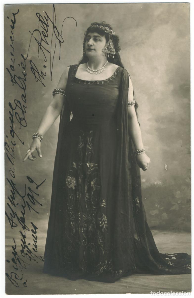 Postales: Actriz RELLY, Th[edore]. (&oacute;pera N&icirc;mes 1912)_Guilleminot. Sign&eacute;e Autograph Firmada