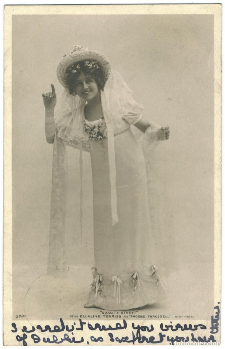 Postales: Actriz TERRISS, Ellaline_Rotary. Opalette; 3001. As Phoebe Throssell in Quality Street