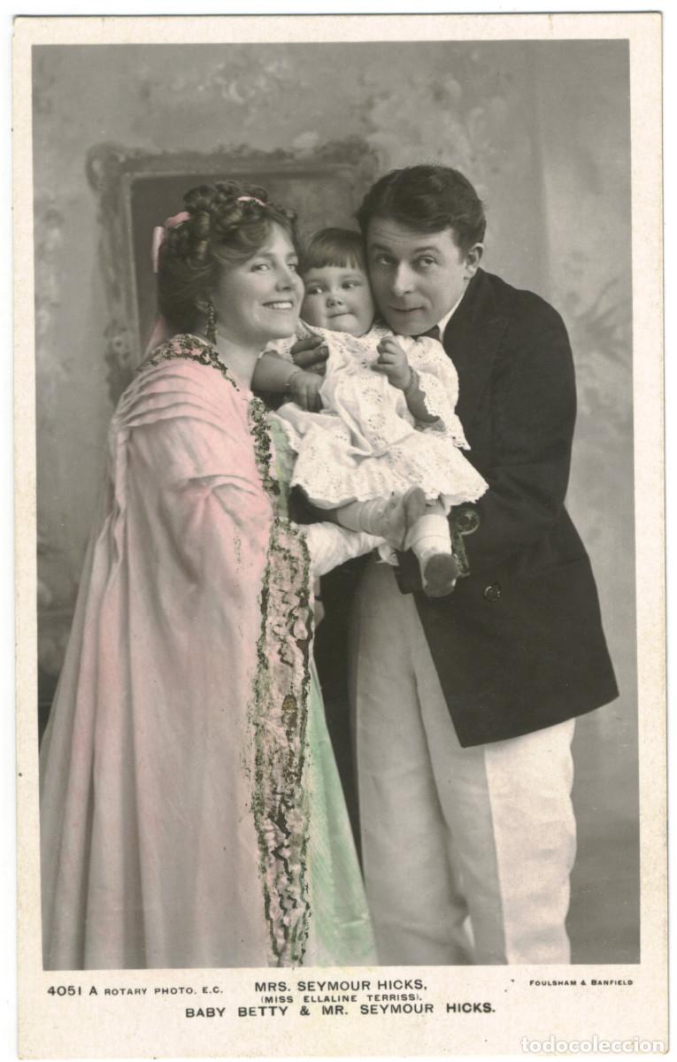 Postales: serie 2 Postales Actriz TERRISS, Ellaline and Seymour HICKS_Rotary. 4051 A, B
