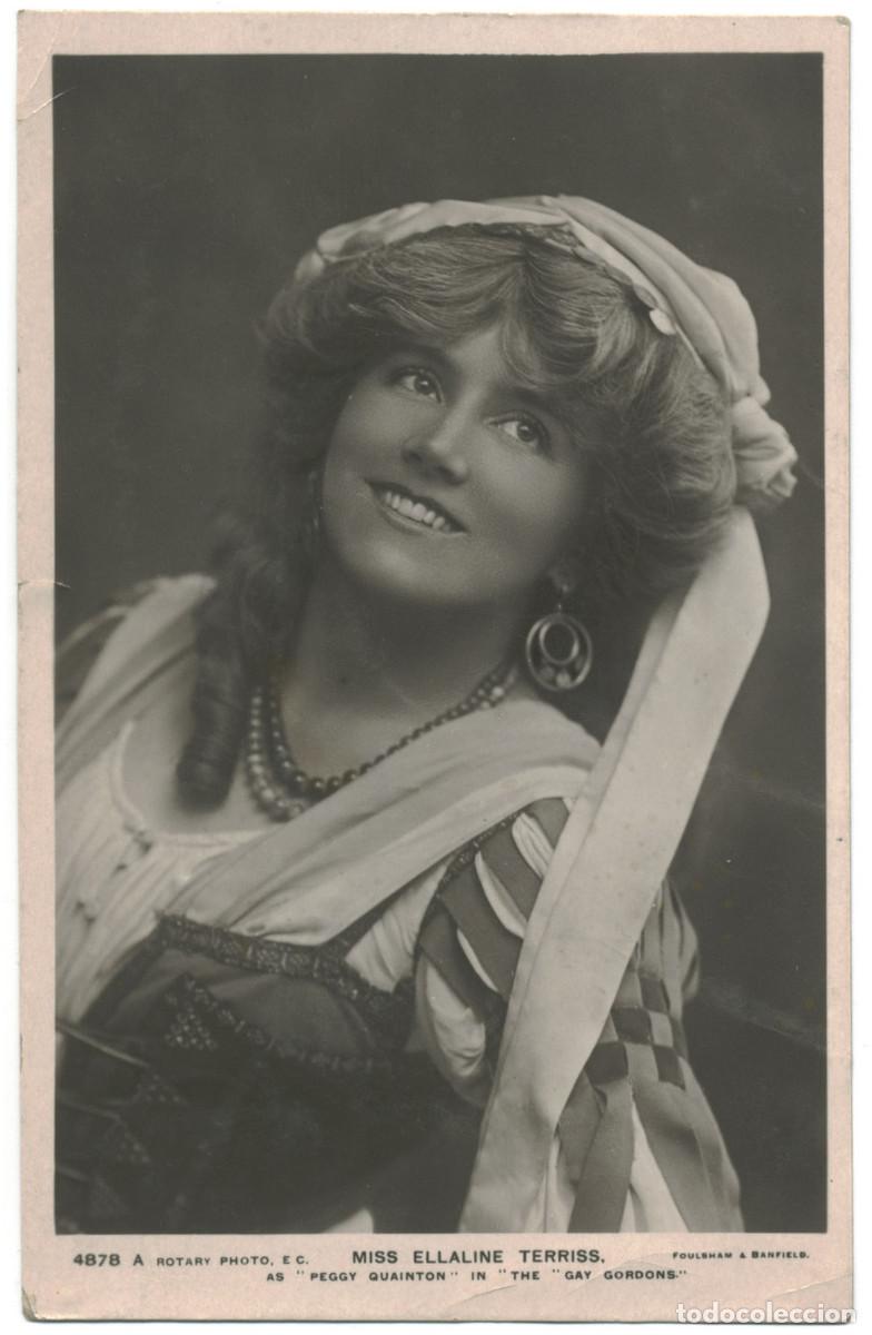 Postales: Actriz TERRISS, Ellaline_Rotary. 4878 A. As Peggy Quainton in The Gay Gordons. Foulsham & Banfield