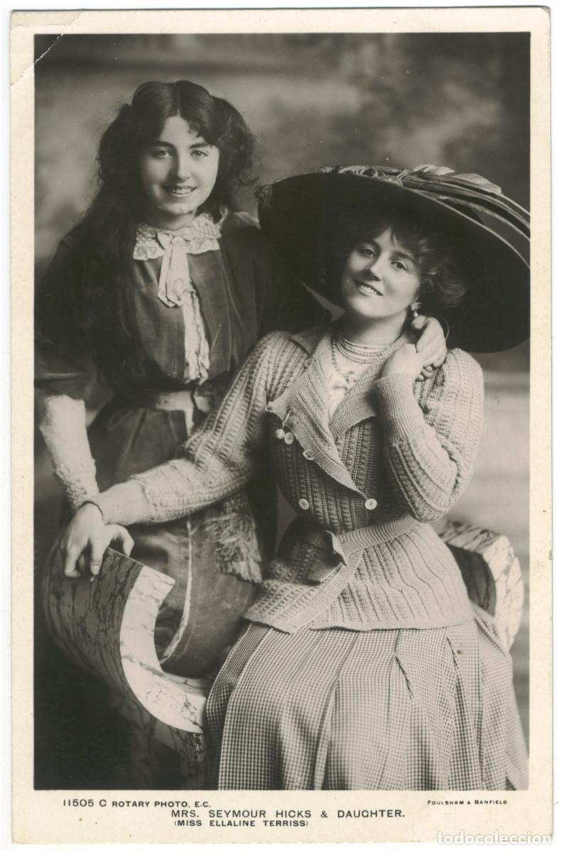 Postales: Serie 2 Postales Actriz TERRISS, Ellaline_Rotary. 11505 C, E. And Daughter. Foulsham & Banfield
