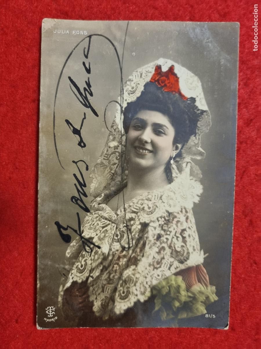 Postcards: POSTAL ACTRIZ TEATRO CUPLETISTA JULIA PONS AUTOGRAFO ANTIGUA ORIGINAL P2408