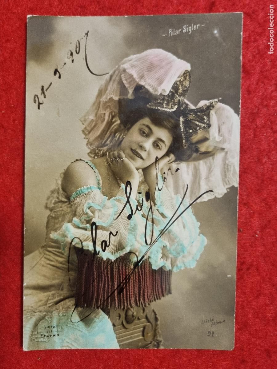Postcards: POSTAL ACTRIZ TEATRO CUPLETISTA PILAR SIGLER AUTOGRAFO ANTIGUA ORIGINAL P2409