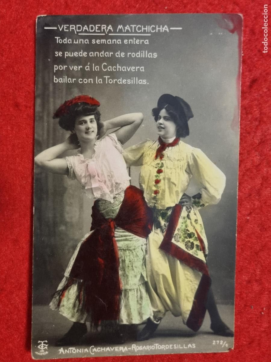 Postales: POSTAL ACTRIZ TEATRO CUPLETISTA ANTONIA CACHAVERA Y ROSARIO TORDESILLAS ANTIGUA ORIGINAL P2419