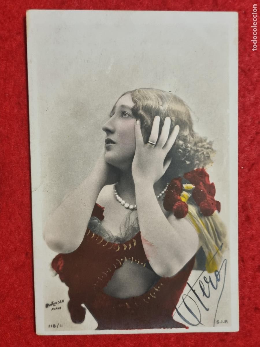 Postales: POSTAL ACTRIZ TEATRO CUPLETISTA LA BELLA OTERO AUTOGRAFO ANTIGUA ORIGINAL P2425