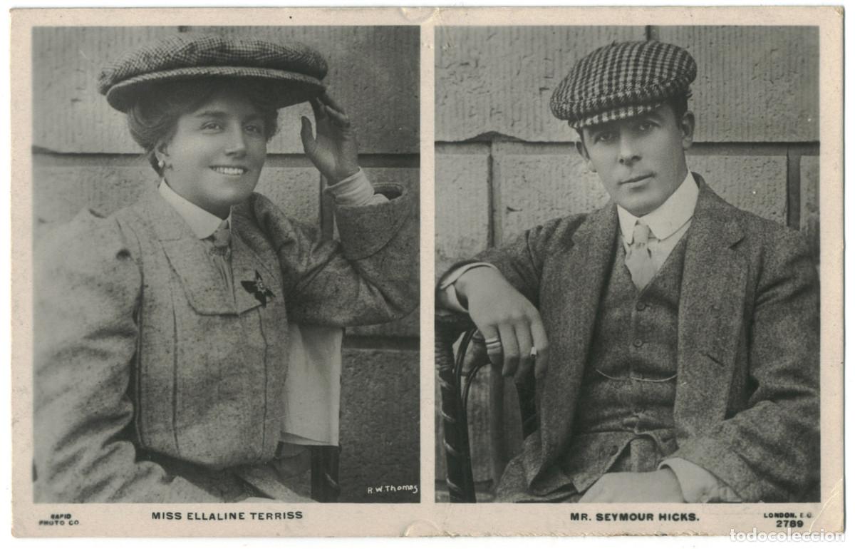 Postales: Actores eduardianos TERRISS, Ellaline & HICKS, Seymour_Rapid. 2789. Photo R. W. Thomas