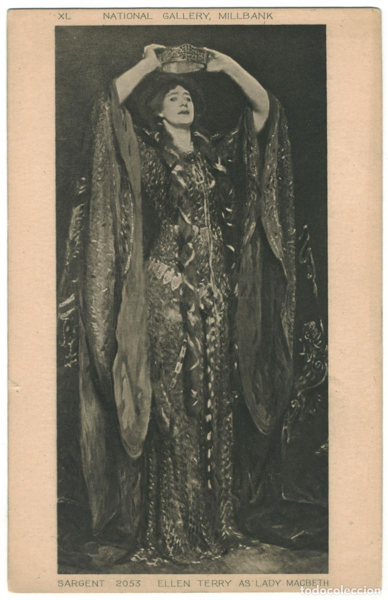 Postales: Actriz TERRY, Ellen_Sargent. 2053. As Lady Macbeth (National Gallery. Millbank)