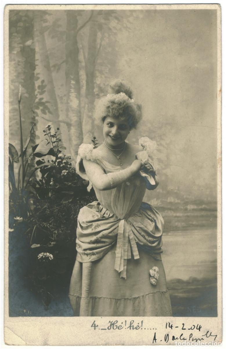 Postales: Actriz belle epoque NED_RPI. 4. H&eacute;! he!..