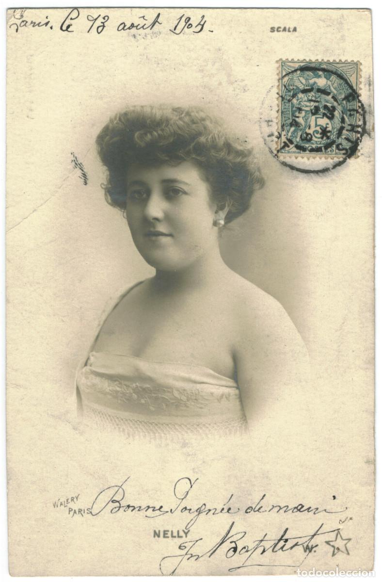 Postales: Actriz belle epoque NELLY_W &Eacute;toile. 544-7. Scala. Photo Wal&eacute;ry