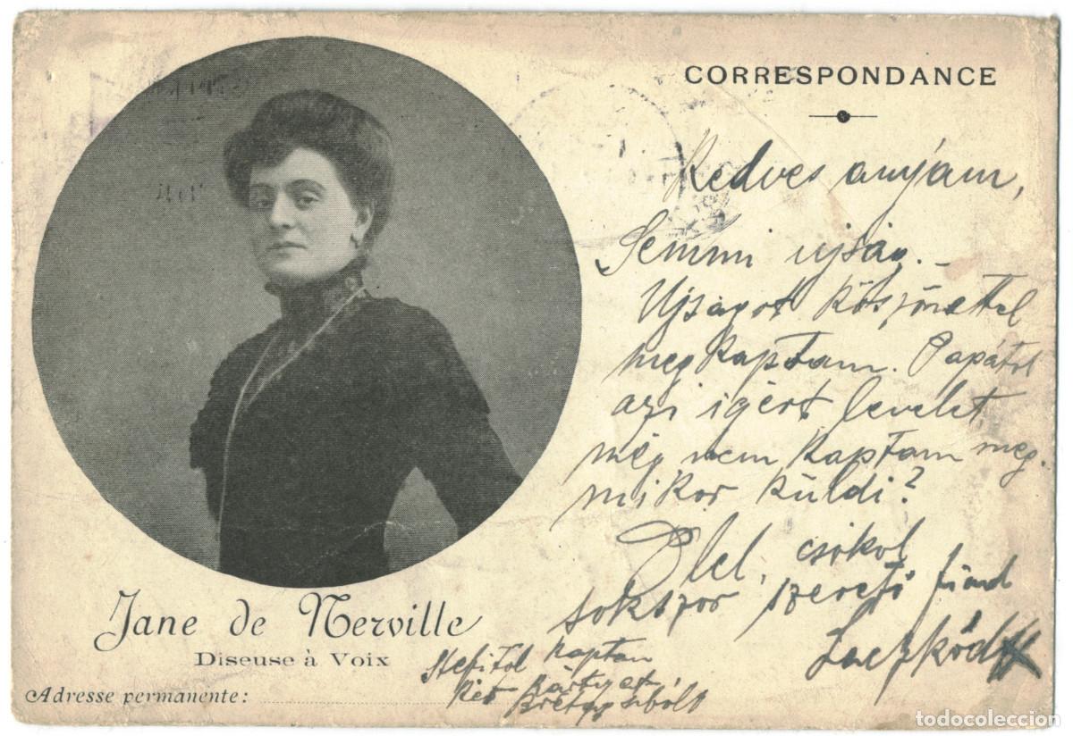 Postales: Actriz belle epoque NERVILLE_Sin datos. Diseuse &agrave; Voix