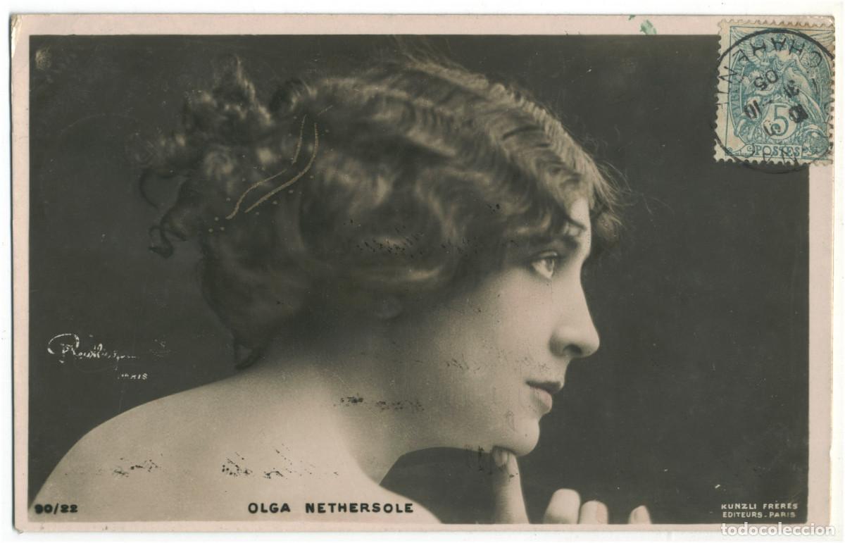 Postales: Actriz belle epoque NETHERSOLE, Olga_Kunzli. 90-22. Photo Reutlinger