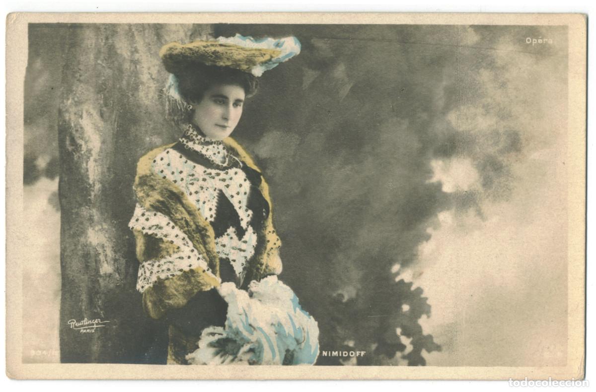 Postales: Actriz belle epoque NIMIDOFF_SIP. 804-12. Op&eacute;ra. Photo Reutlinger