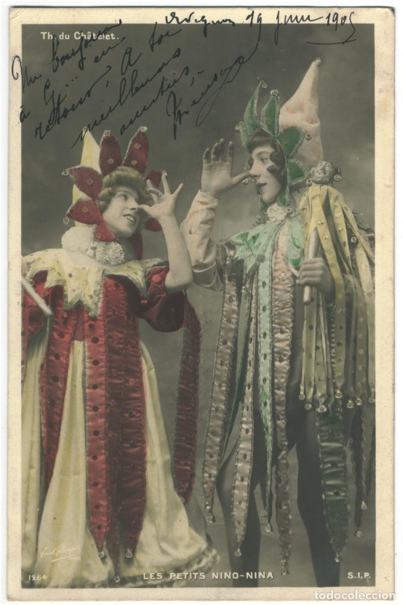 Postales: Actriz belle epoque NINO-NINA, Les Petits_SIP. 1264. Th&eacute;&acirc;tre du Ch&acirc;telet. Photo Paul Boyer