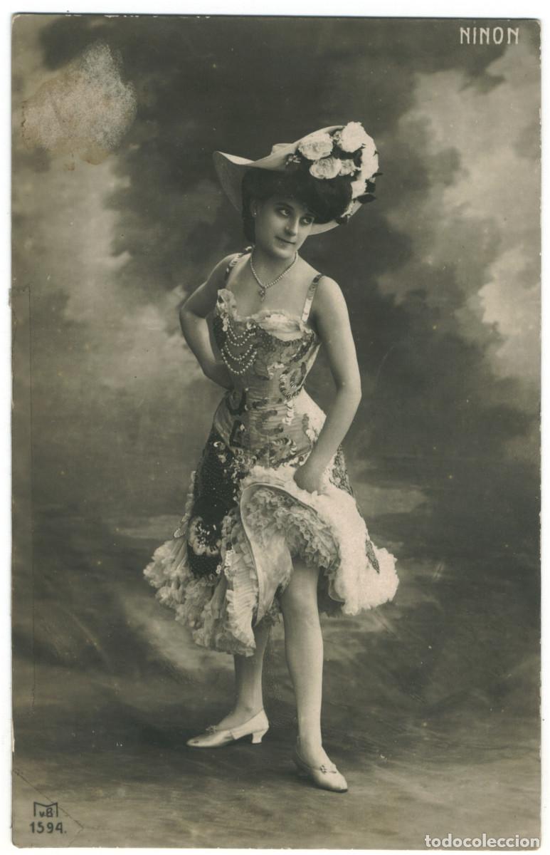 Postales: Serie 2 Postales Actriz belle epoque NINON_MvB. 1594 y 1595