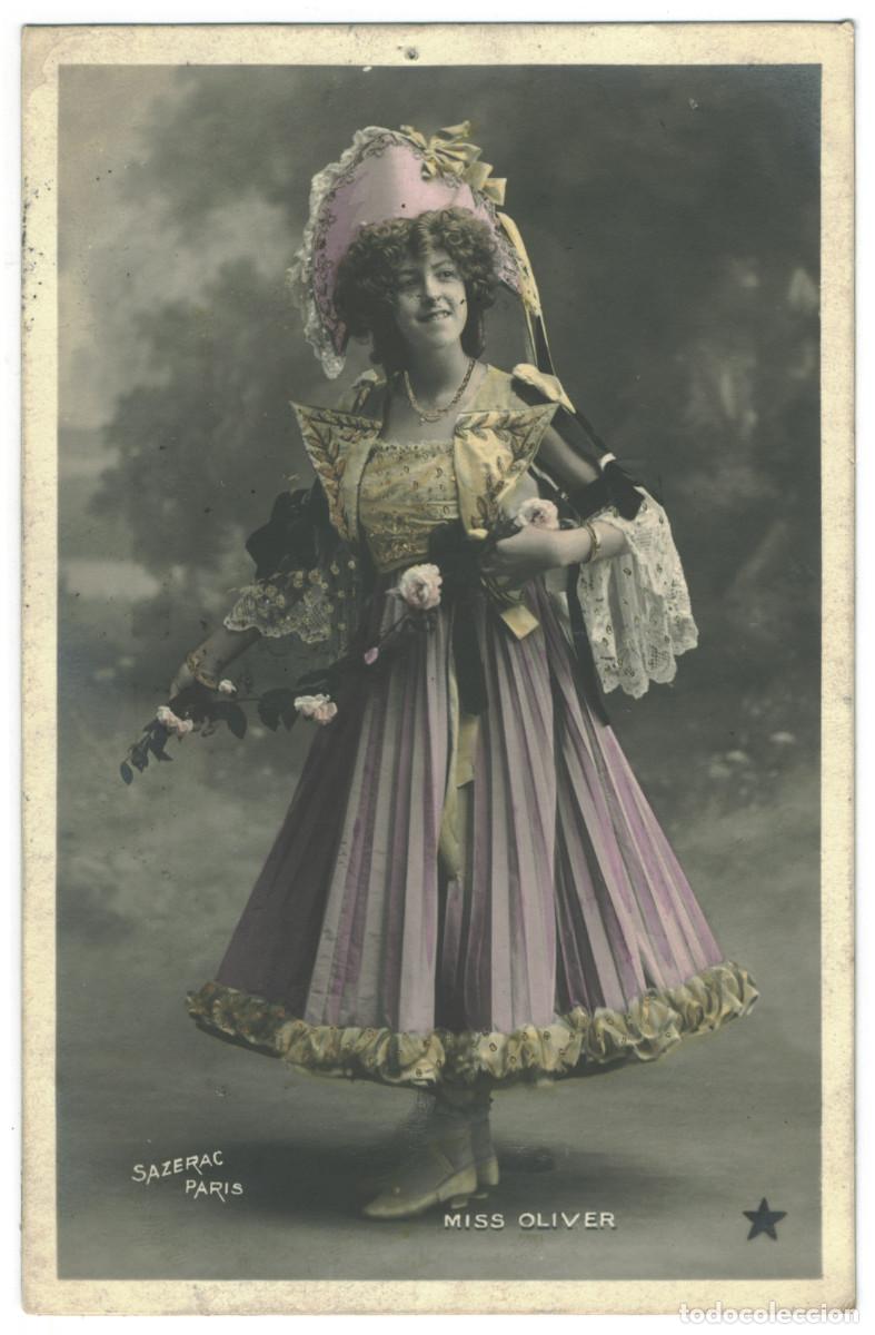 Postales: Actriz belle epoque OLIVER, Miss_&Eacute;toile. 856-107. Photo Sazerac