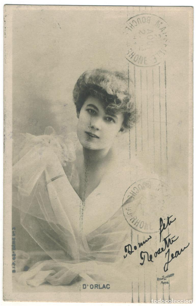 Postales: Actriz belle epoque ORLAC, d'_SIP. 68-3. Photo Reutlinger