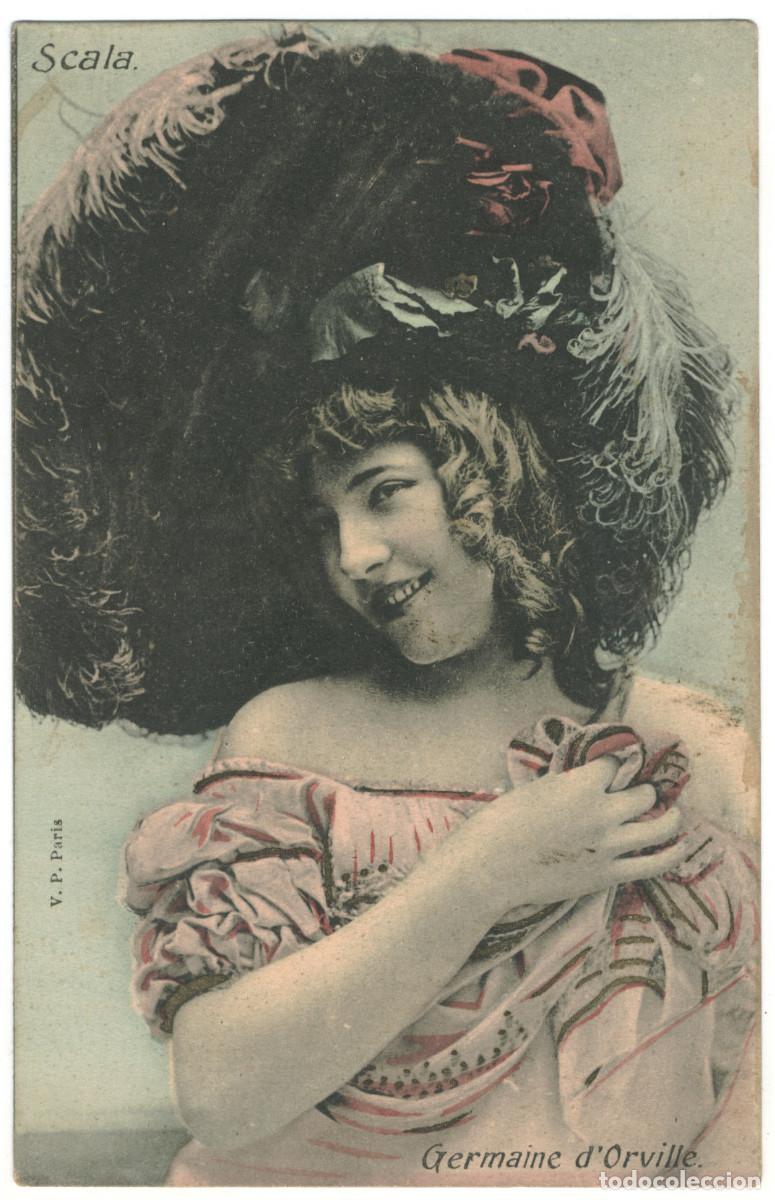 Postales: Actriz belle epoque ORVILLE, Germaine d'_VP (Paris). Scala