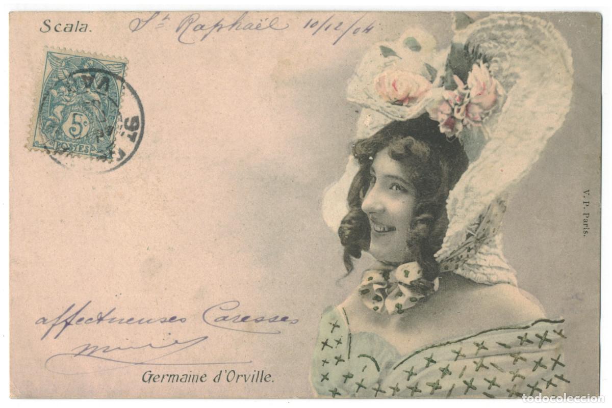 Postales: Actriz belle epoque ORVILLE, Germaine d'_VP (Paris). Scala