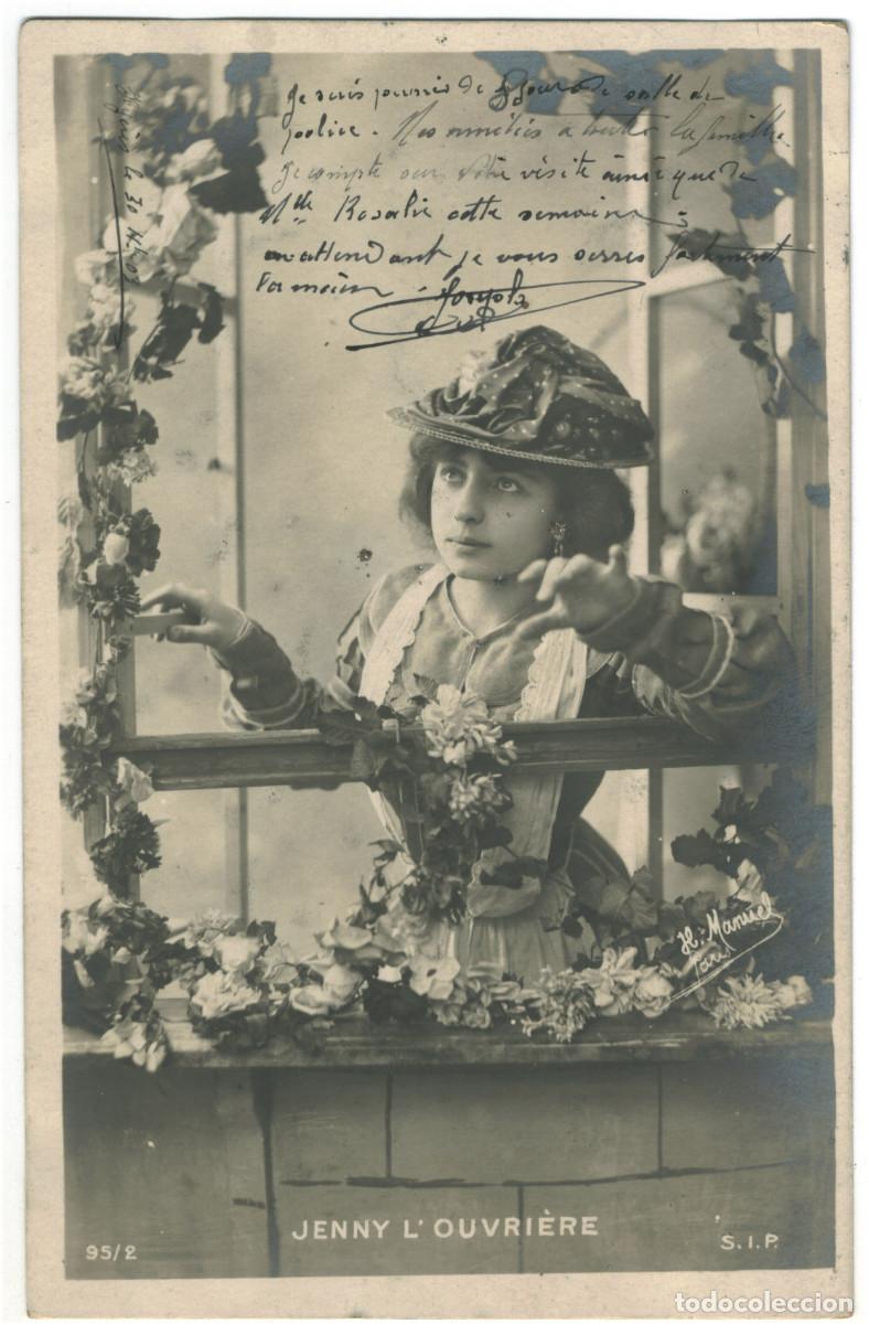 Postales: Actriz belle epoque OUVRI&Egrave;RE, Jenny l'_SIP. 95-2. Photo H. Manuel