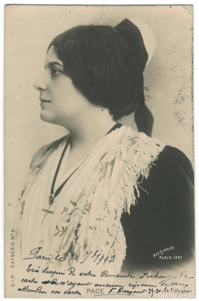 Postales: Actriz belle epoque PAGE, Mlle._SIP. 35-4. Photo Reutlinger