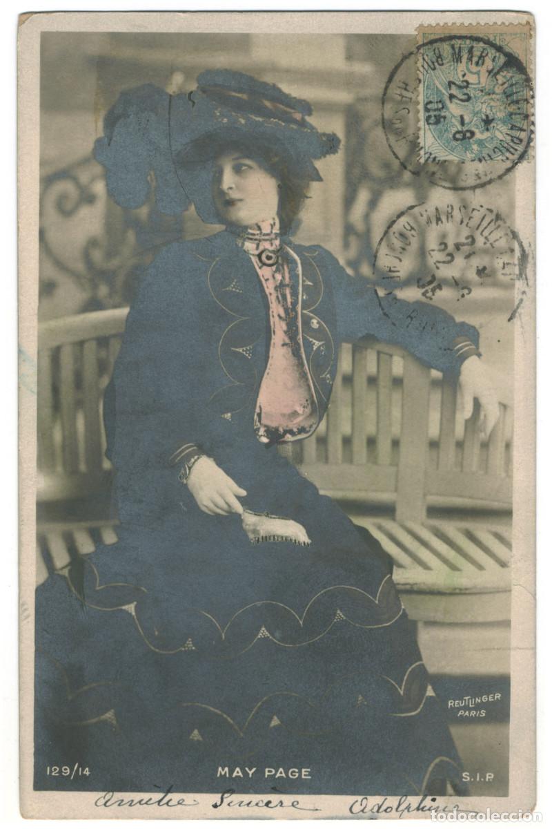 Postales: Actriz belle epoque PAGE, May_SIP. 129-4. Photo Reutlinger