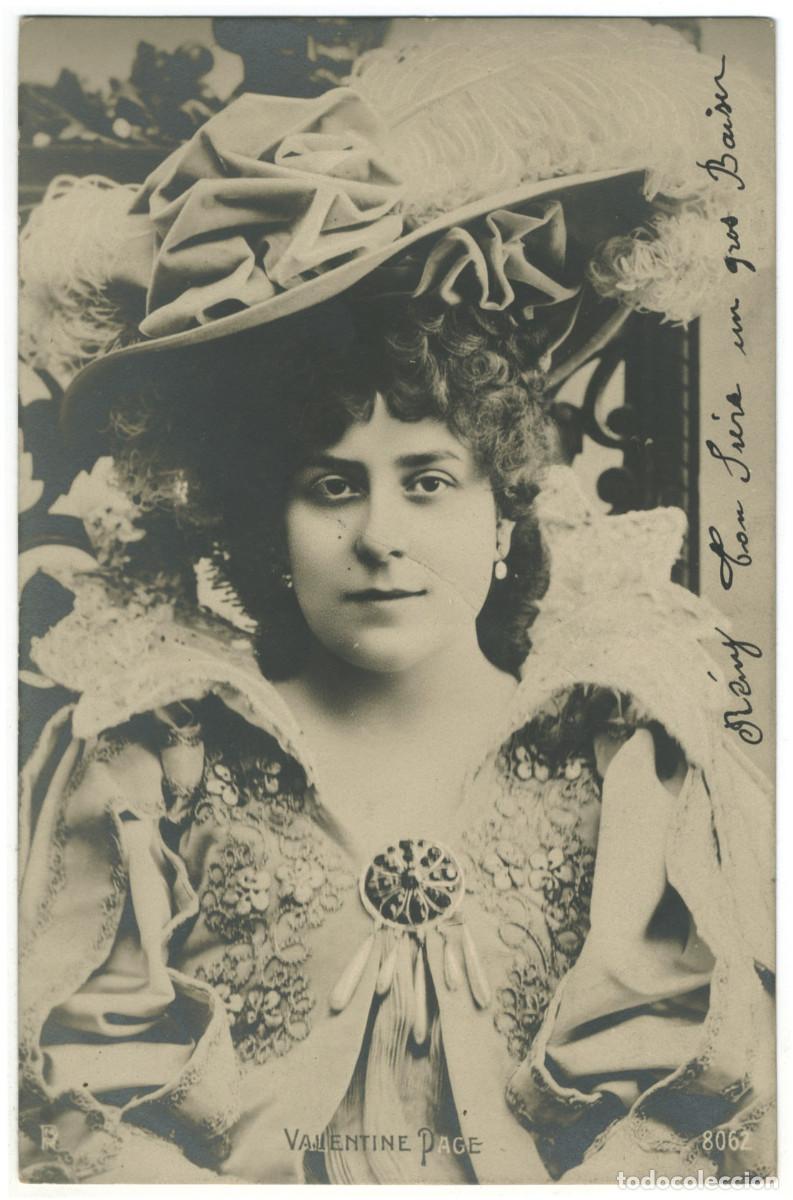 Postales: Actriz belle epoque PAGE, Valentine_PMM. 8062