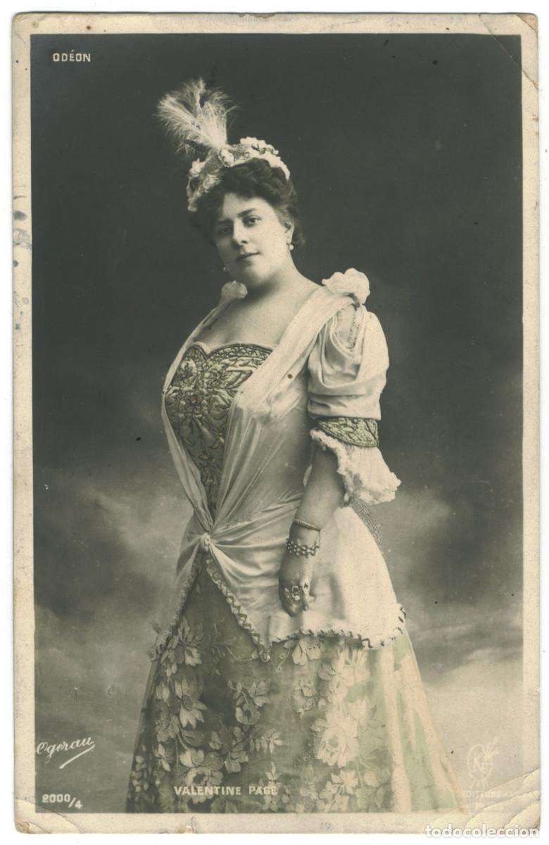 Postales: Actriz belle epoque PAGE, Valentine_KF. 2000-4. Od&eacute;on. Photo Ogerau