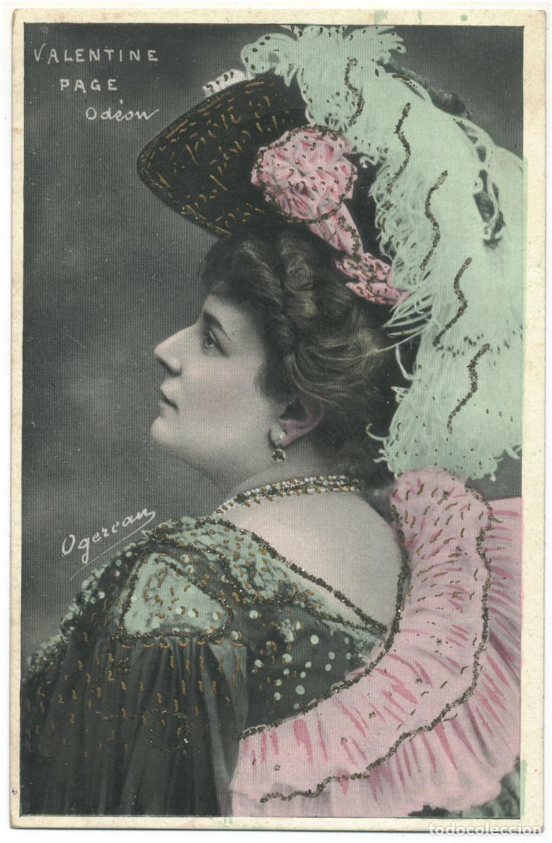 Postales: Actriz belle epoque PAGE, Valentine_Sin datos. Od&eacute;on. Photo Ogereau
