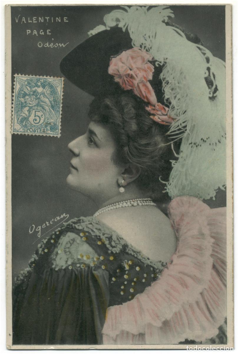 Postales: Actriz belle epoque PAGE, Valentine_Sin datos. Od&eacute;on. Photo Ogereau