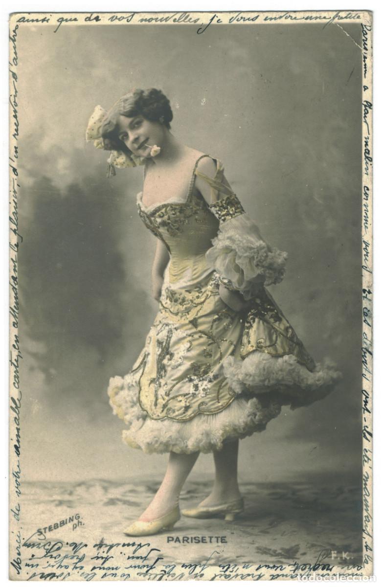 Postales: Actriz belle epoque PARISETTE_FK. Photo Stebbing