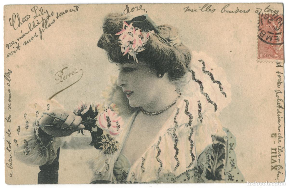 Postales: Actriz belle epoque PERRET_EP. XVIII-2