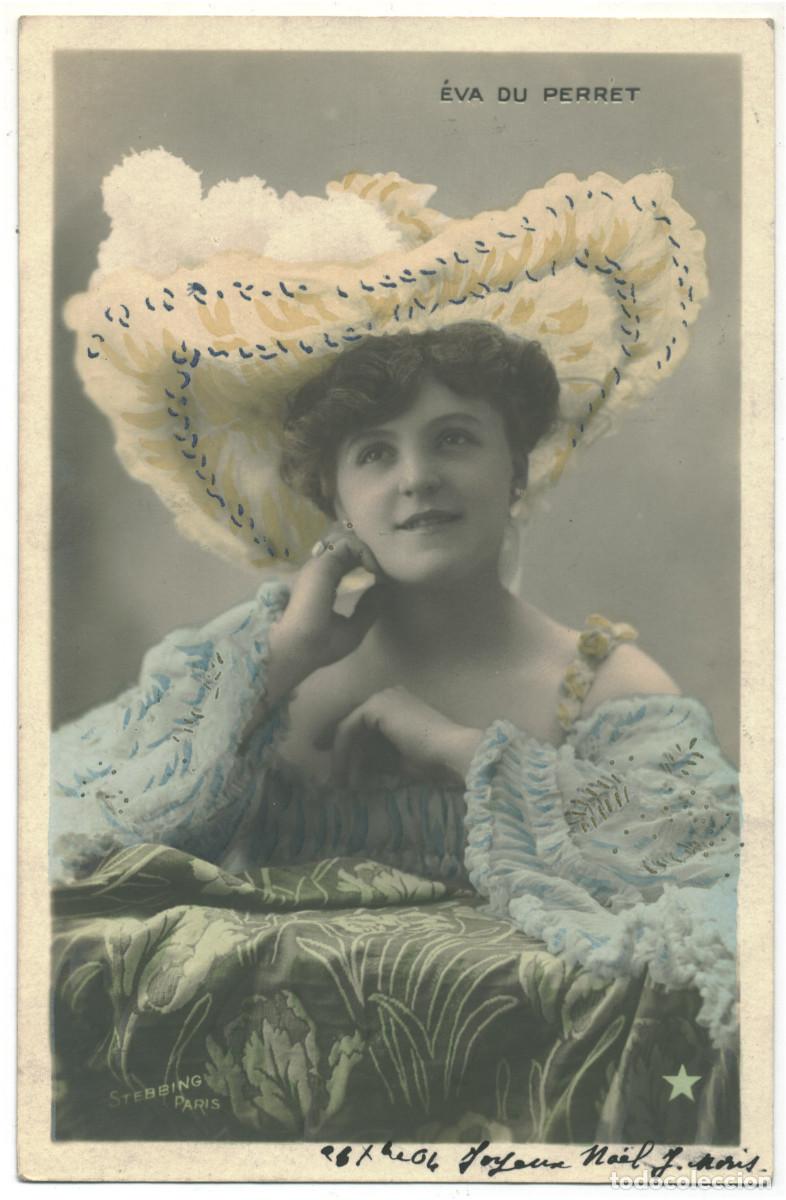 Postales: Actriz belle epoque PERRET, Eva du_&Eacute;toile. 810-87. Photo Stebbing