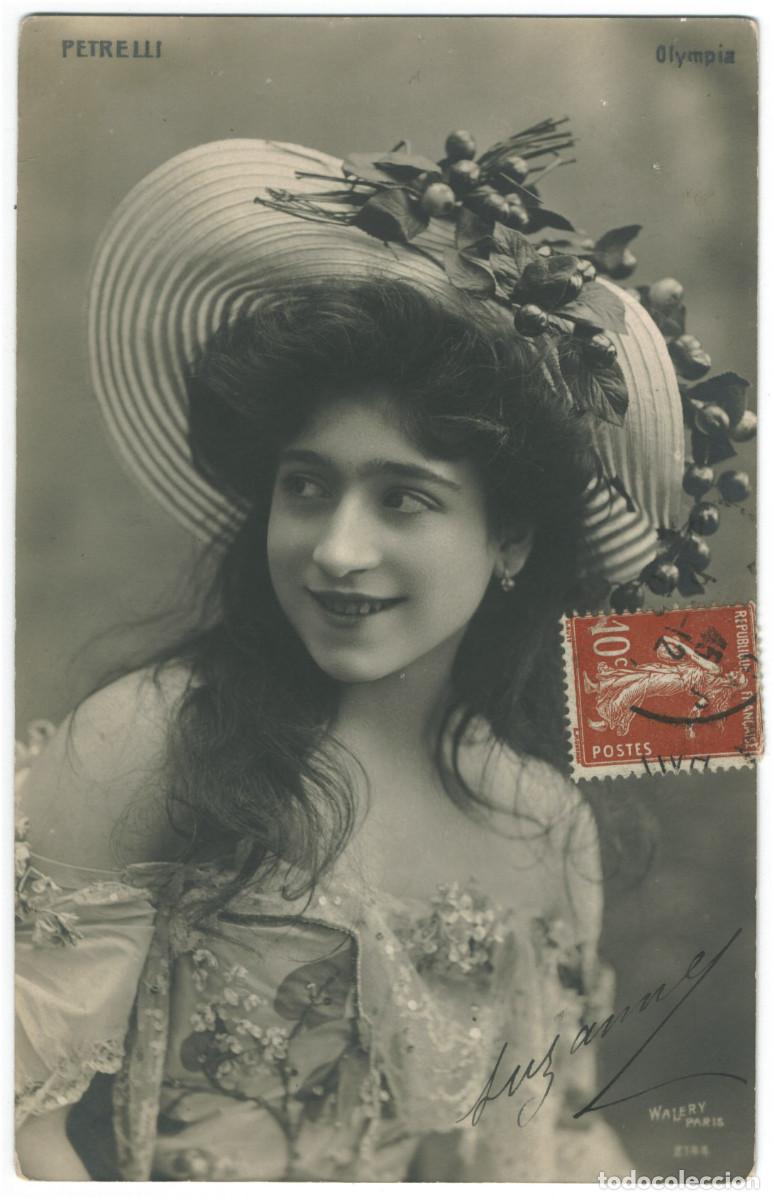 Postales: Actriz belle epoque P&Eacute;TRELLI_Imp. R&eacute;unies (Nancy). 2144. Olympia. Photo Wal&eacute;ry