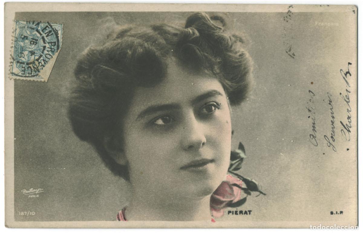 Postales: Actriz belle epoque PI&Eacute;RAT_SIP. 187-10. Photo Reutlinger