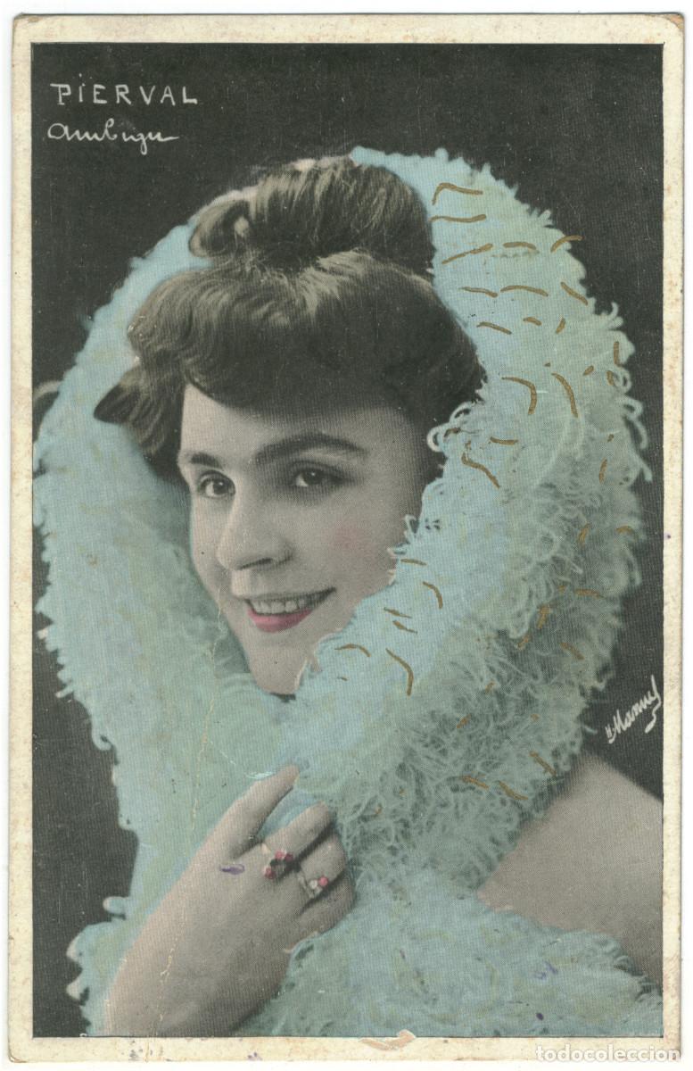 Postales: Actriz belle epoque PIERVAL_Sin datos. Ambigu. Photo H. Manuel