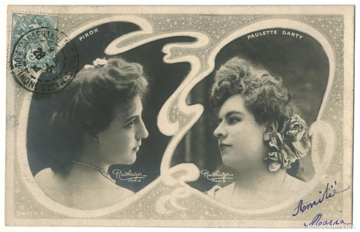Postales: Actriz belle epoque PIRON, L&eacute;a & DARTY, Paulette_SIP. 890-4. Photo Reutlinger