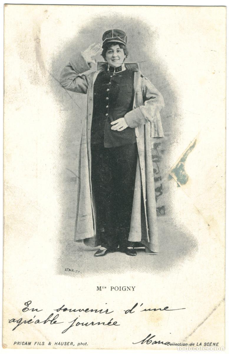 Postales: Actriz belle epoque POIGNY, Mlle_Pricam Fils & Hauser (La Sc&egrave;ne)