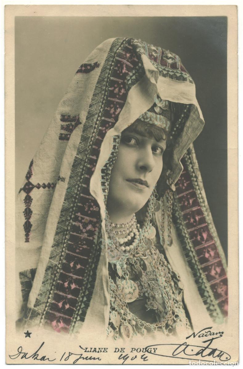 Postales: Actriz belle epoque POUGY, Liane de_&Eacute;toile. 763-68. Photo Nadar