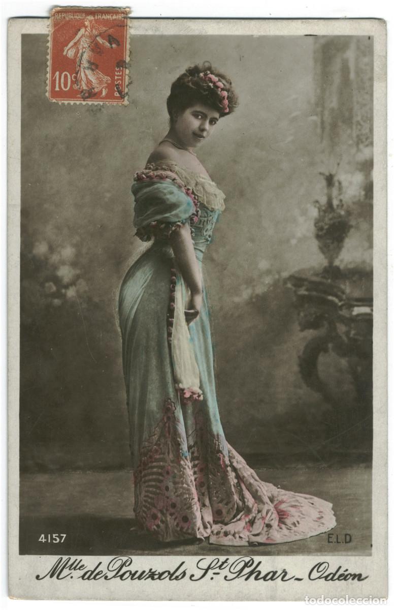 Postales: Actriz belle epoque POUZOLS SAINT PHAR, Mlle. de_ELD. 4157. Od&eacute;on