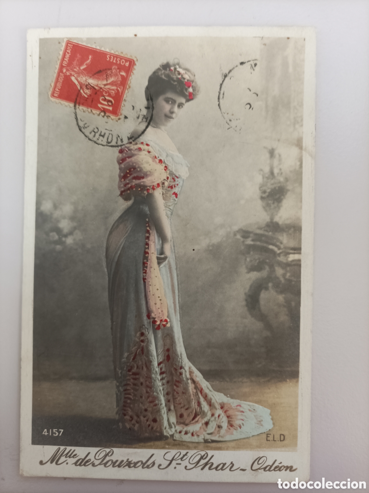 Postales: Actriz belle epoque POUZOLS SAINT PHAR, Mlle. de_ELD. 4157. Od&eacute;on